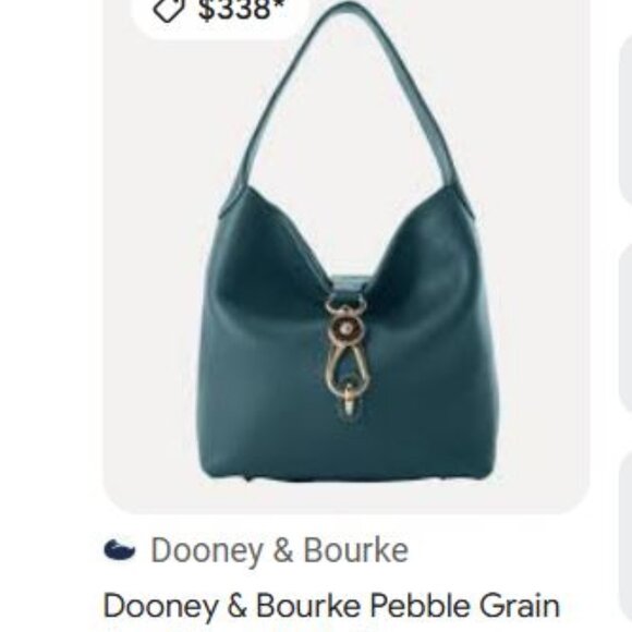 Dooney & Bourke Pebble Grain Hobo Bag and WALLET TEAL - Picture 1 of 7